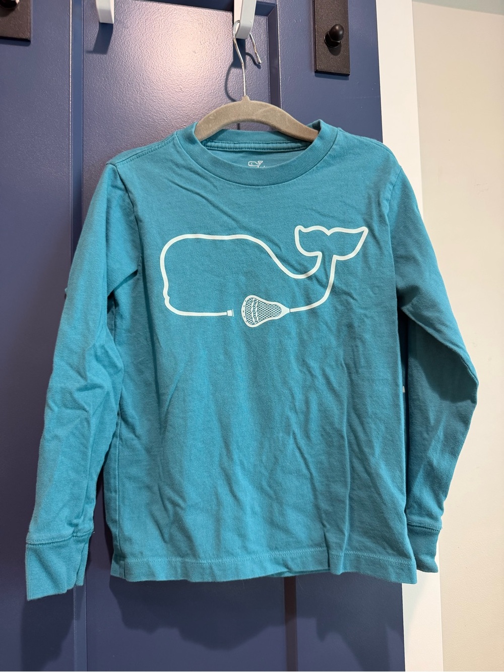 Vineyard Vines Teal Long Sleeve Whale Tee